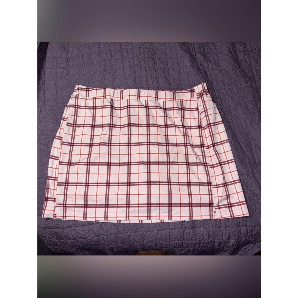 Lady Hagen Golf Skort in Pink Clubhouse Plaid Pattern EUC